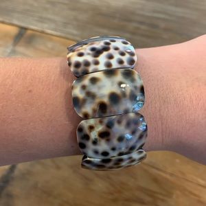 Tortoise Shell Chunky Beaded Bracelet